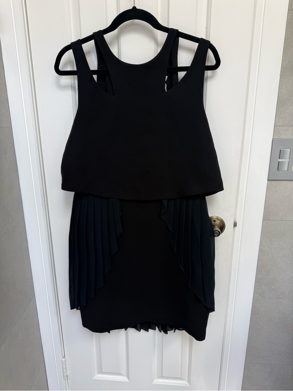 BCBGeneration Black Layered Pleated Party Dress